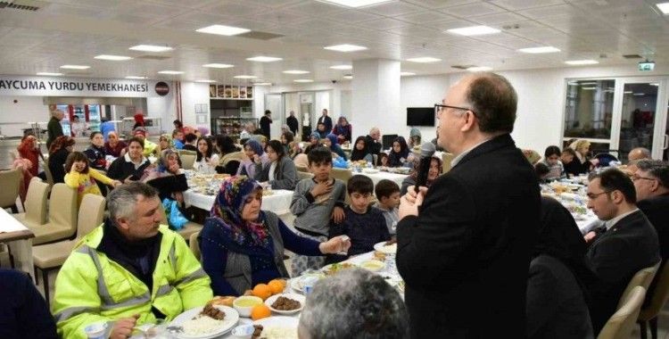 Depremzede ailelerle iftarda buluşuldu
