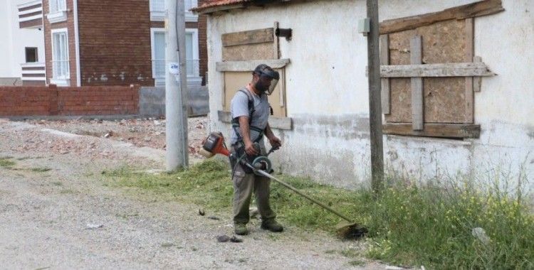 Burhaniye’de tırpan ve temizlik çalışmaları sürüyor
