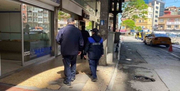 Zabıtadan kaldırım denetimi
