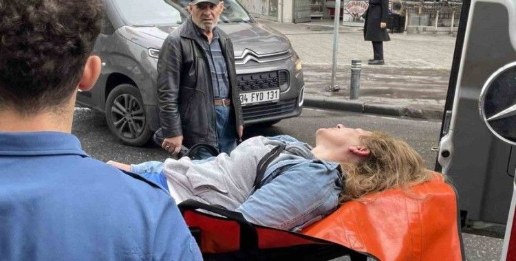 İşyerinin yandığını gören kadın sinir krizi geçirdi
