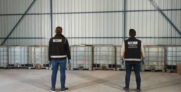 İzmir'de 31 ton etil alkol ele geçirildi