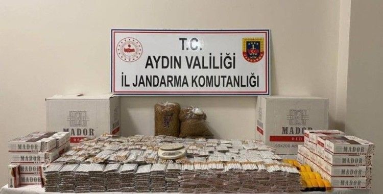Aydın'da 35 bin 800 adet makaron ele geçirildi
