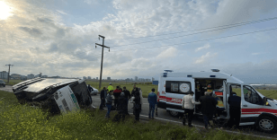 Tekirdağ'da işçi servisi şarampole devrildi: 6 yaralı