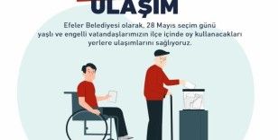 Efeler’den oy kullanmaya engelsiz ulaşım
