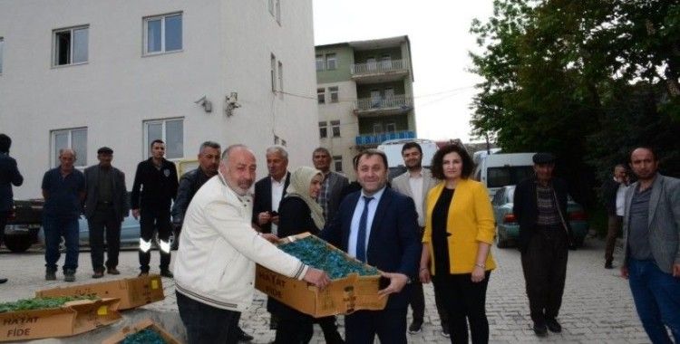 Hakkari’de çiftçilere karpuz ve domates fidesi dağıtıldı
