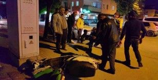 Otomobille çarpışan elektrikli bisiklet sürücüsü yaralandı

