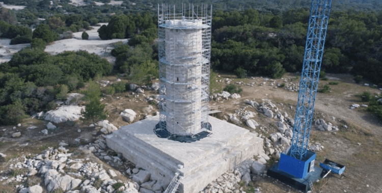 Patara Deniz Feneri'nin son basamağı konuldu