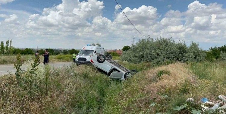 Aksaray’da otomobil takla attı: 2 yaralı
