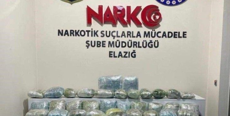 Elazığ’da 35 kilogram kubar esrar ele geçirildi

