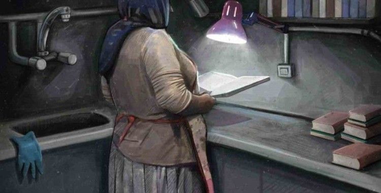 Eğitim konulu karikatür yarışmasının ödülleri veriliyor
