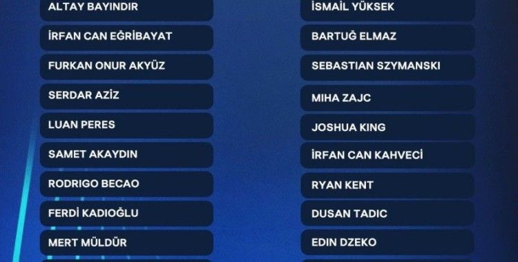 Fenerbahçe’nin Maribor maçı kadrosu belli oldu
