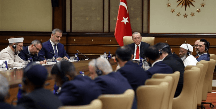 Cumhurbaşkanı Erdoğan, ABD Müslüman Organizasyonları Konseyi üyelerini kabul etti