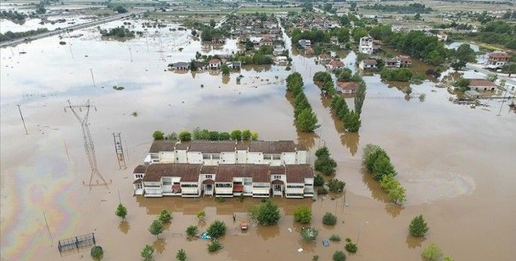 Yunanistan'da su baskının yaşandığı bölgeler havadan görüntülendi