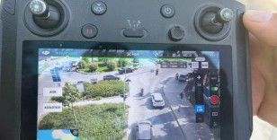 Drone destekli denetimlerde 1 saatte 15 araç cezadan kaçamadı
