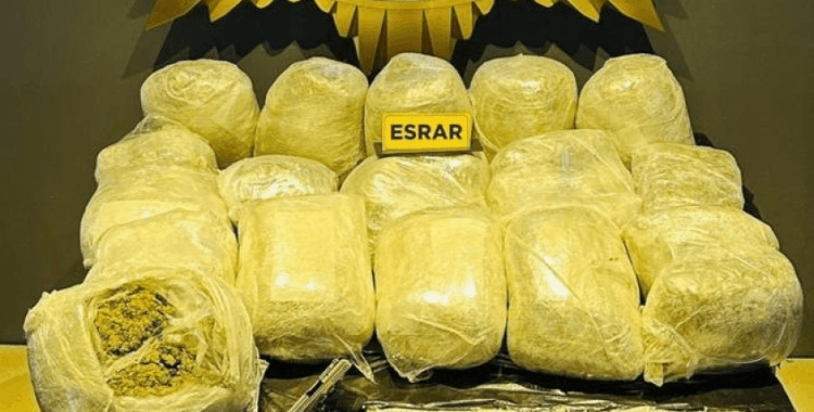Malatya'da 46 kilo esrar ele geçirildi