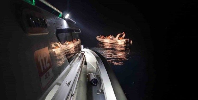 Datça’da Yunanistan tarafından geri itilen 19 düzensiz göçmen kurtarıldı
