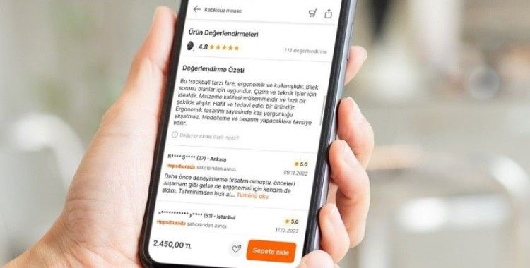 Hepsiburada’dan yapay zekaya dayalı ’değerlendirme özeti’ ve ’hızlı Yorum’
