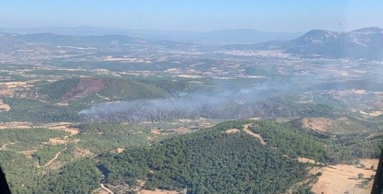 Soma’daki orman yangınını söndürme çalışmaları devam ediyor
