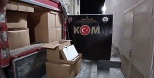 Niğde'de çok sayıda gümrük kaçağı makaron ele geçirildi