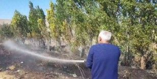 Alaca’da anız yangını
