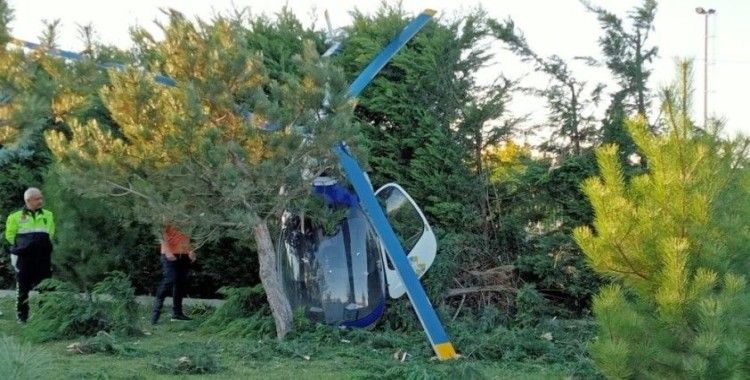 Afyonkarahisar'da düşen helikopterde ölen ya da yaralanan olmadı