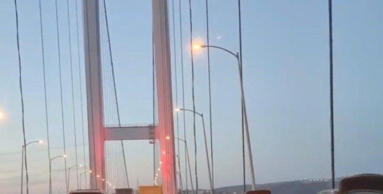 Osmangazi Köprüsünde bir garip olay: Çok sayıda aracın lastikleri aynı anda patladı.

