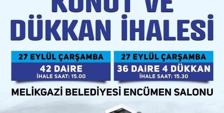 Melikgazi’den Kat Karşılığı Konut ve Dükkan İhalesi
