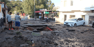 Bodrum'da içme suyu isale hattı patladı
