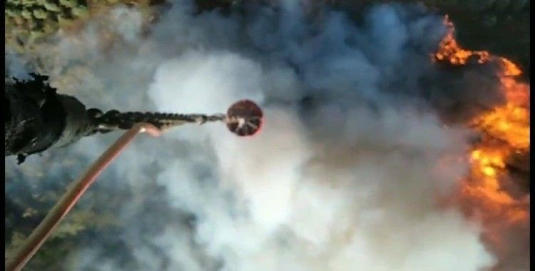 Bursa’daki orman yangınına havadan böyle müdahale edildi
