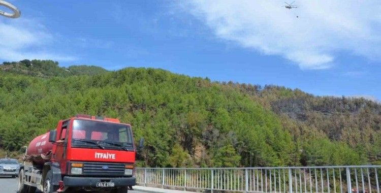 Alanya’da, büyükşehir ekipleri yangın sonrası da sahada
