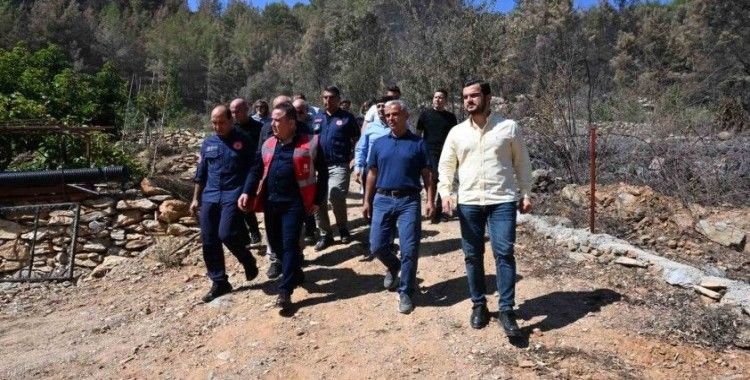 Başkan Böcek, Alanya’da yangın bölgesinde
