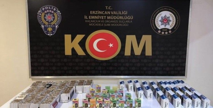 Erzincan’da 15 bin 732 adet makaron ele geçirildi
