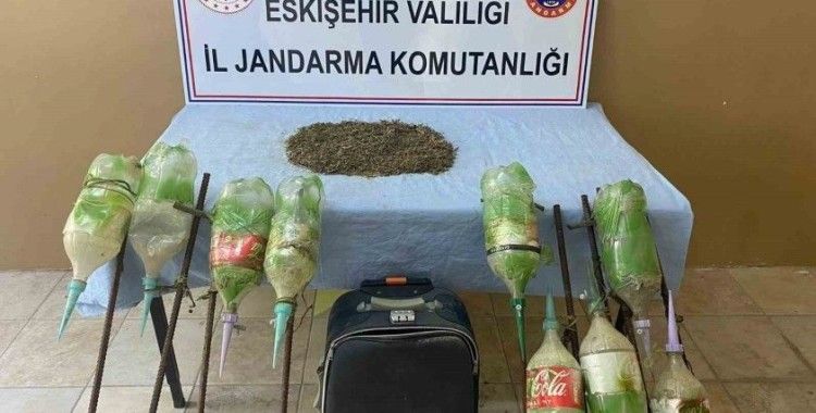 Ormana ekilen uyuşturucu jandarma tarafından bulundu
