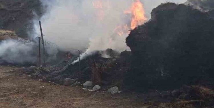 Ağrı’da bin 500 balya saman yandı
