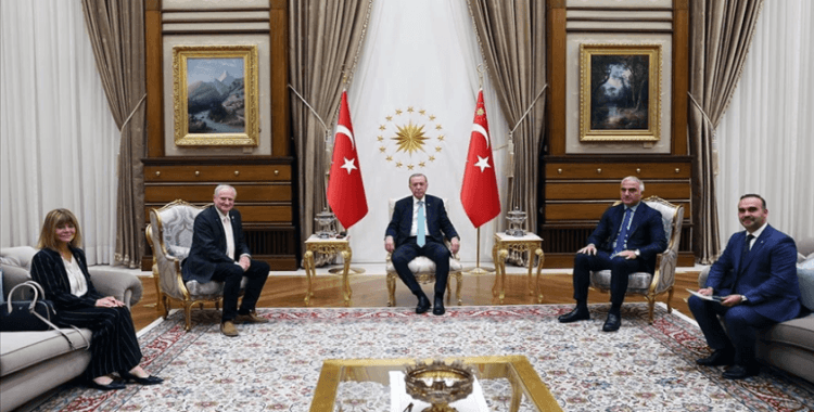 Cumhurbaşkanı Erdoğan, Uluslararası Uzay Federasyonu Genel Sekreteri Feichtinger'ı kabul etti