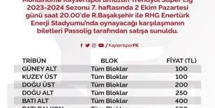 Kayserispor-Başakşehir maçının bilet fiyatları belli oldu
