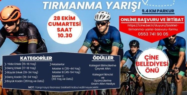 Çine’de pedallar cumhuriyetin yüzüncü yılı için çevrilecek
