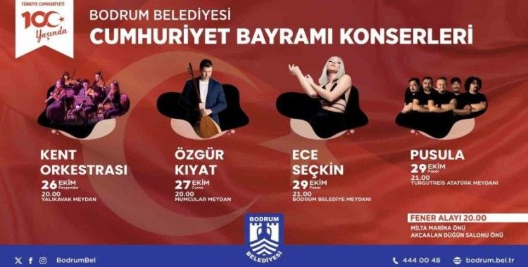 100. yılda Bodrum’da Cumhuriyet coşkusu yaşanacak
