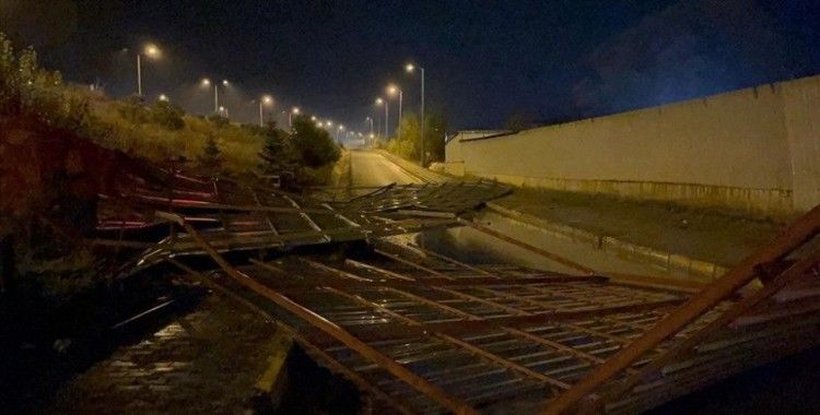 Çankırı'da sağanak ve fırtına etkili oldu