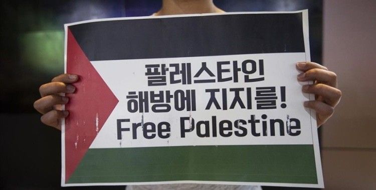 Güney Kore'de, İsrail'in Gazze'ye saldırılarında ölenler anısına gösteri düzenlendi