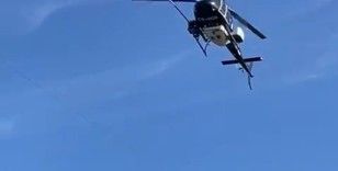 Yüksek gerilim hatları helikopterle temizlendi
