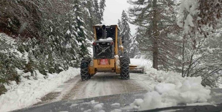 Kastamonu’da kar sebebiyle kapanan 45 köy yolunda çalışmalar sürüyor
