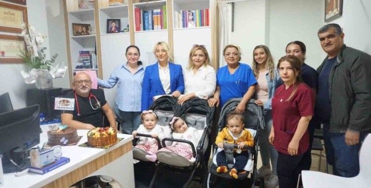 ANKA’da doğan üçüzler 1 yaşına girdi
