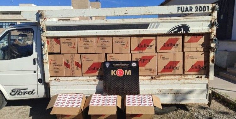 Polis 590 bin adet boş makaron ele geçirildi