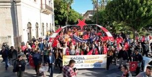 Mersin’de kadına yönelik şiddete karşı farkındalık yürüyüşü
