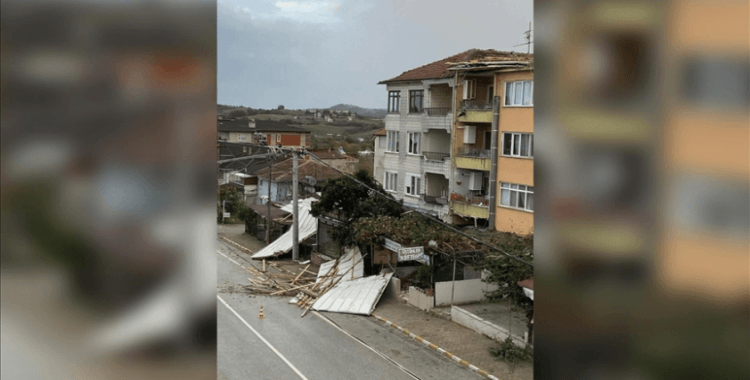 Yalova'da fırtınanın savurduğu çatı parçaları 2 kişiyi yaraladı