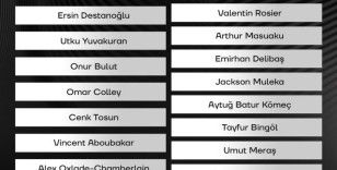 Beşiktaş’ın kamp kadrosu belli oldu
