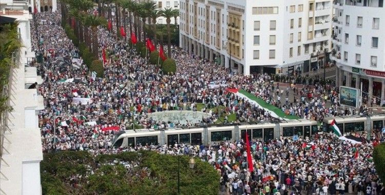 Fas'ta Gazze'ye destek gösterileri düzenlendi