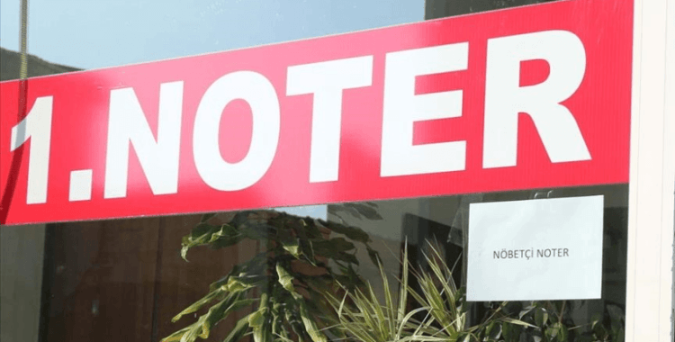 Nöbetçi noterlerde 2 milyon 374 bir işlem yapıldı