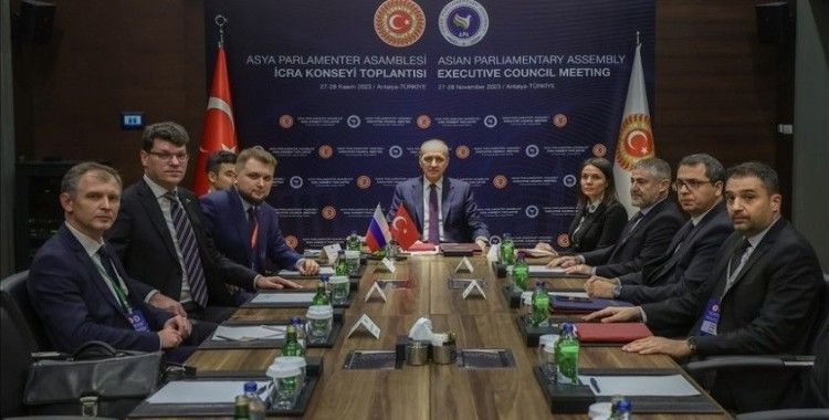 TBMM Başkanı Kurtulmuş, Rus parlamentosunun alt kanadı Duma Başkan Yardımcısı Çernışov'u kabul etti